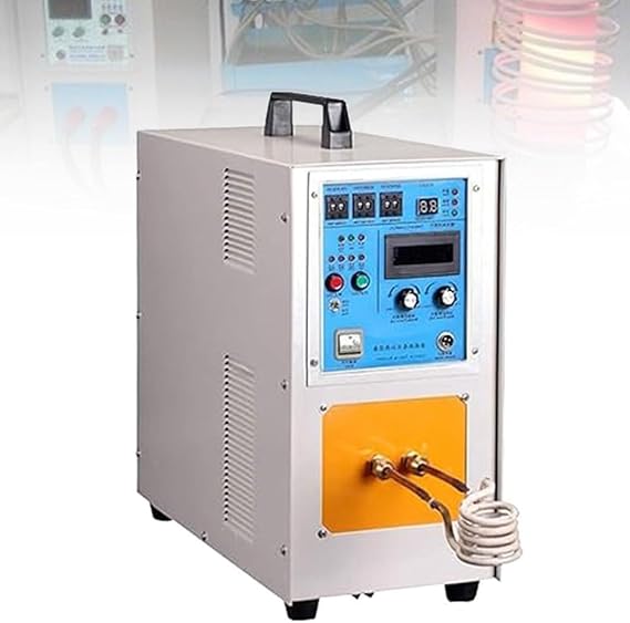 High Frequency Induction Heater, 15KW Metal Heater Induction Heating Machine Furnace, Oscillation Frequency 30-80KHZ, 2200℃ for Heat Treatment Forging Welding