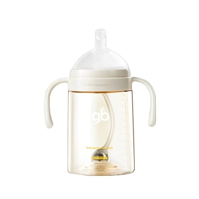 gb Feeding Series 3rd Stage Baby Bottle 10oz 300ml PPSU BPA-Free, Anti-Colic, Soft Silicone, Ergonomic Handle, Easy to Clean, Ideal for Newborn Essentials & Breastfeeding, 6 Months