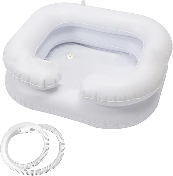 Inflatable Hair Wash Basin, Portable Hair Washing Basin Suitable for Elderly People, Lightweight and Durable Design Provides a Comfortable Shampoo Experience