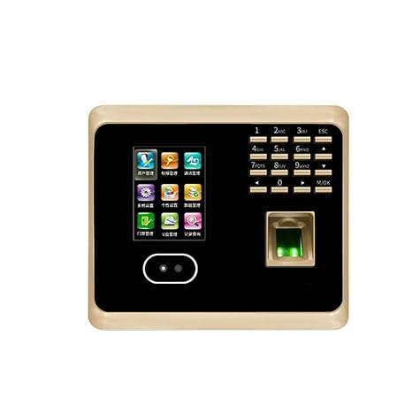 Time Clock, 100plus Biometric Fingerprint Face Recognition Time Attendance Machine System With Keyboard Clock for Employees(UF100-IC)