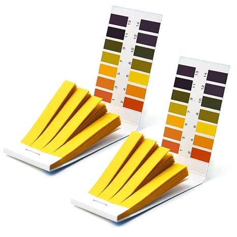 2 Pack pH Test Strips. 160 Strips Universal pH 1-14 Test Paper, for Teaching, Chemical Experiments, Saliva, Urine, Water and Soil pH Monitoring
