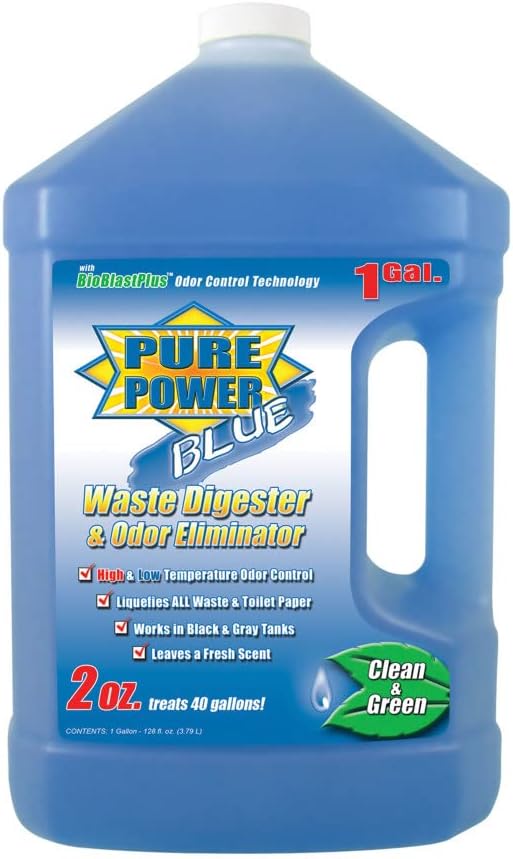Valterra V23017 'Pure Power Blue' Waste Digester and Odor Eliminator - 4 oz. Bottle, (Pack of 6)