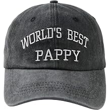 Worlds Best Dad Gifts for Men, Adjustable Embroidered Distressed Cotton Papa Baseball Cap
