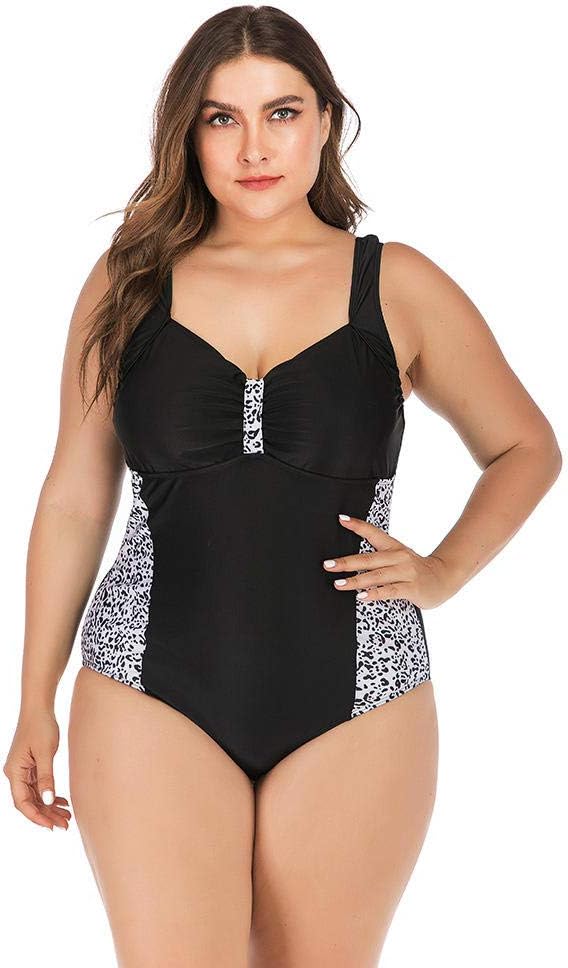 Women's Swimsuits Women Bathing Suits Girl Beach Swimwear Gathered Open Back Swimsuit Ladies Sexy Multicolor Plus Size One-Piece Bikini (Color : C, Size : S.)