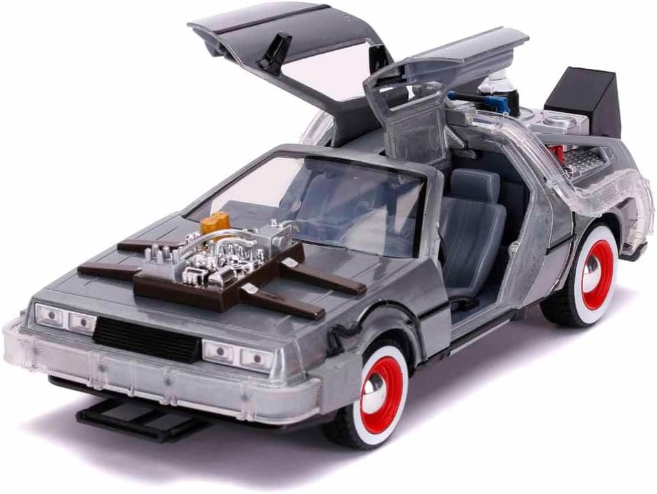 Jada, 253255027, Time Machine Back to the Future 3 1:24, Die-Cast Metal, Openable Doors, Free Wheel