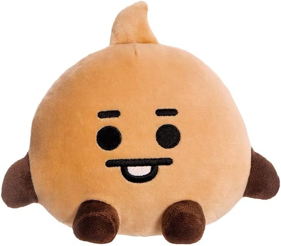 AURORA, 61369, BT21 Official Merchandise, Baby SHOOKY Sitting Doll 8In, Soft Toy, Brown