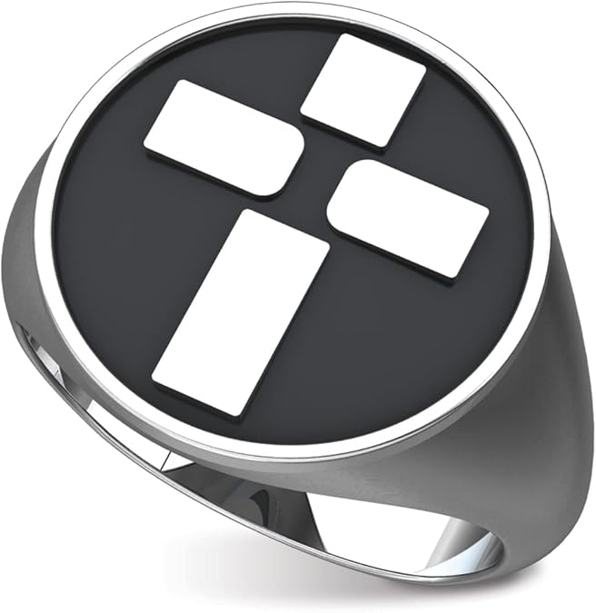 Christian Cross Sterling Silver Ring for Men and Women | Gift for Pastors, Minister, Fathers, Mothers, Pastors Wife, Doctors, Nurses | Christian Health Care Cross Ring