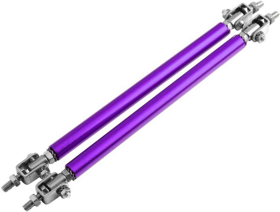 One Pair Adjustable Front Bumper Lip Splitter Strut Tie Bar Strut Rod 75mm,Purple