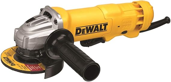DEWALT Angle Grinder, 4-1/2 in., 11 Amp, 11,000 RPM, Dust Ejection System, Electric Grinder Tool with Abrasive Wheel Included (DWE402W)