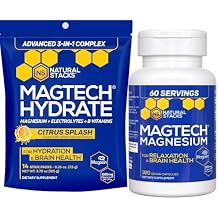 Magtech Magnesium Capsules + Hydration Powder Bundle - 3 Forms of Magnesium - Featuring Magtein L-Threonate - Brain Health & Hydration Support* - 74 Total Servings