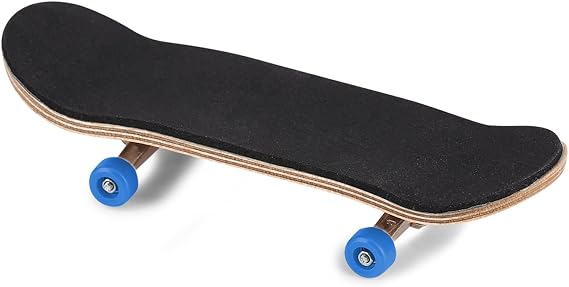 YUYTE Wooden Finger Skateboard Toy with Antislip Design, Kids (Dark Blue)