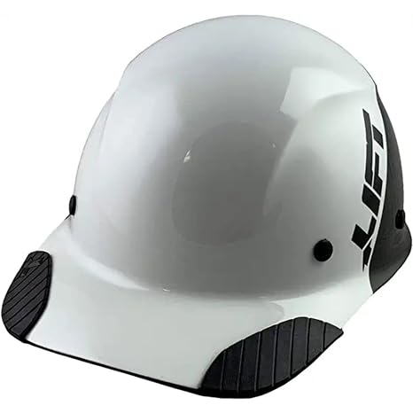 Lift Safety HDC50C-19WC DAX Carbon Fiber Cap Brim 50-50, White/Black