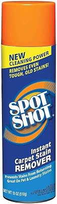 SPOT SHOT Instant Carpet Stain Remover Aerosol 18oz can for Pet & Laundry Stains 1 can