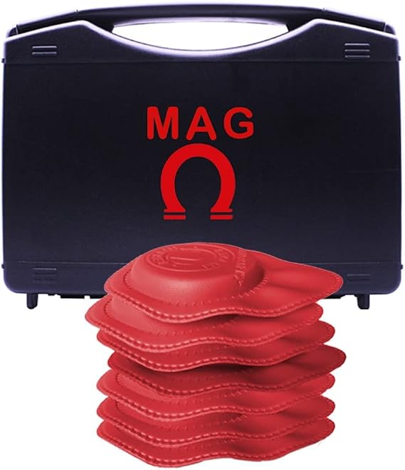 MAG 8-Pack Rectangular Ferrite Biomagnets 3000 Gauss Dr. Goiz Therapy Vinyl-Coated with Clear Polarity Markings
