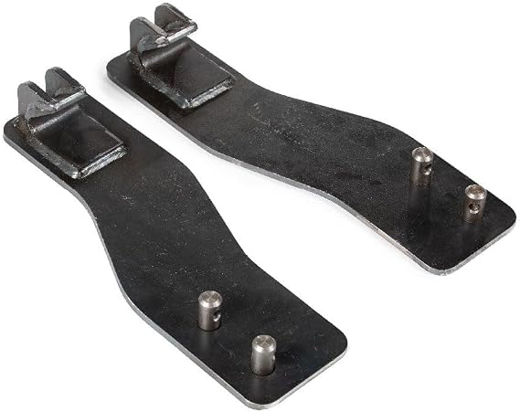 Titan Attachments Weld-On Quick Tach Mount Plates Fits John Deere Tractor Loaders, Black Finish, JD Hook & Pin