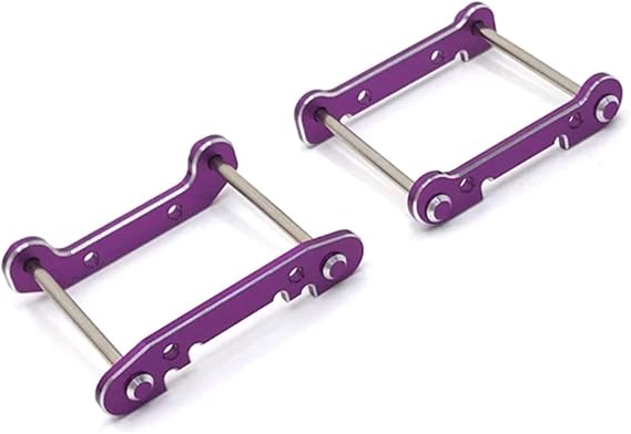 RC Car Upgrade Parts for Wltoys 1/14 144001 144002 144010 1/12 124016 124017 124018 124019 RC Car Metal Front and Rear Arm Mounts with Pin Modified Parts(Purple)