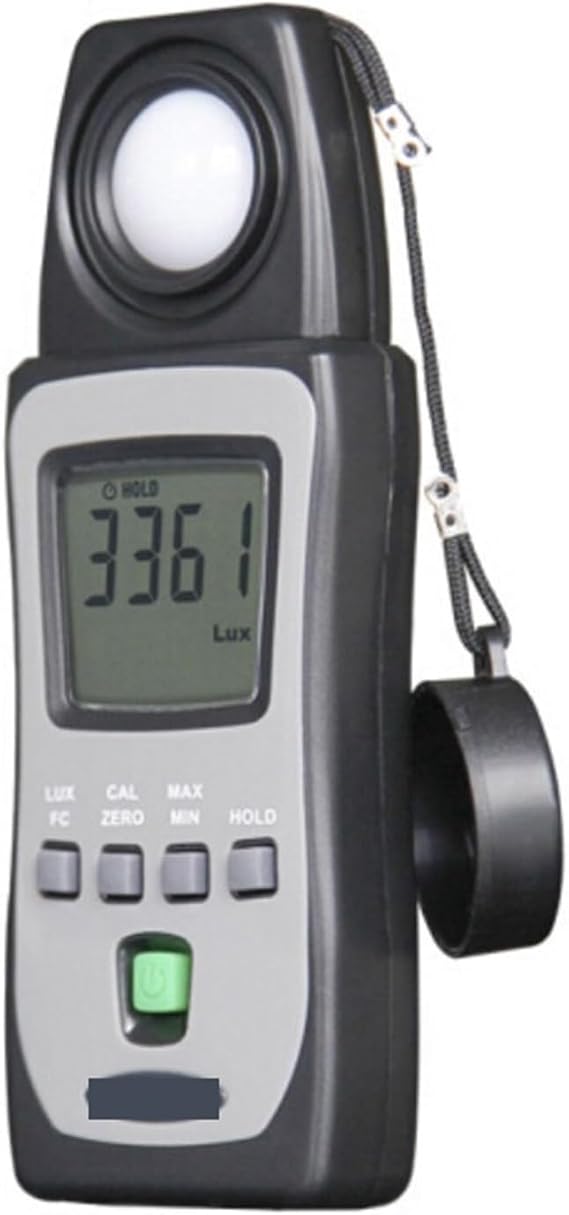 Lux Meter LUX/FC Lux Meter Light Tester Illuminometer Luminance Velocity Measurement Handheld Type Illuminometer Photometer Detector Measuring Large Measuring Range and High Precision