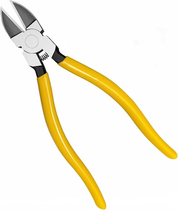Hanpex 7in. Wire Cutters, Ultra Sharp Small Side Cutter Clippers with Spring Loaded, Flush Cutting Pliers, Diagonal Cutting Plier for Jewelry Making, Crafting, Electrical