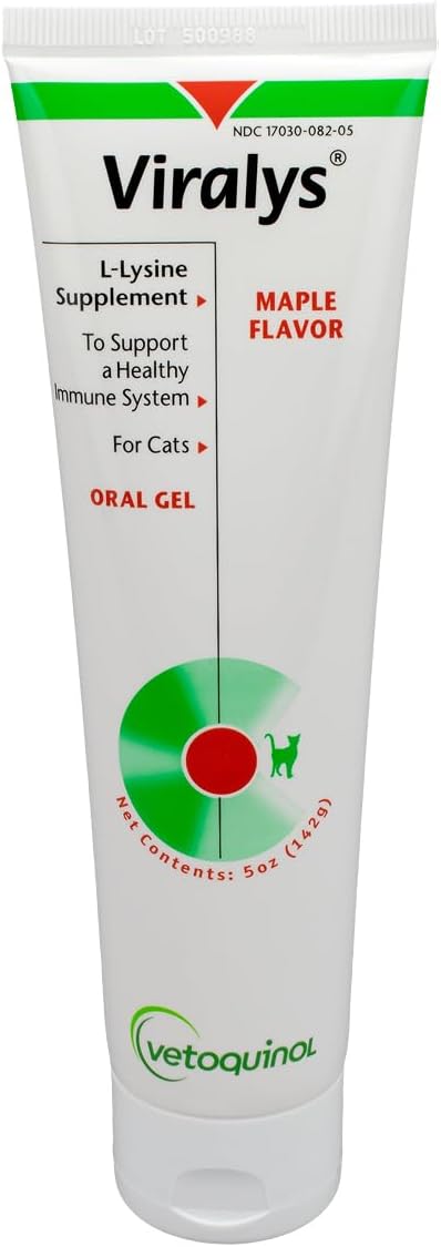 Vetoquinol Viralys - Lysine Supplement for Cats & Kittens - Supports Eye Wellness, Respiratory Health & Immune Strength - Flavored Oral Gel for Easy Feeding & Daily Use for Picky Eaters - 5oz