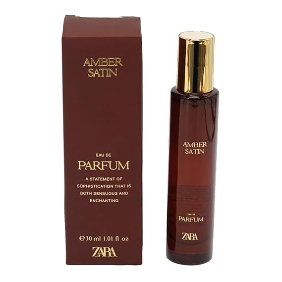 Zara Amber Satin Perfume for Women Warm Spicy Fragrance with Amber and Soft Spices Eau de Parfum 30ml (1.0 fl. oz.)