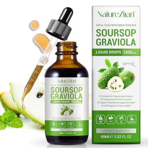 Soursop bitters liquid - Soursop Graviola Liquid Drops - Soursop Leaves Extract - Natural Antioxidant - Cell Support & Regeneration - Immune Boost - Relax - Liver and Sleep 1