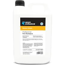 GROOM PROFESSIONAL Banana Sheen Dog Shampoo - Moisturising & Soothing Relief for Itchy or Sensitive Skin - Adds Shine & Softness to Coat - Ideal for Dull & Dry Coats with Natural Fruit Extracts, 4L