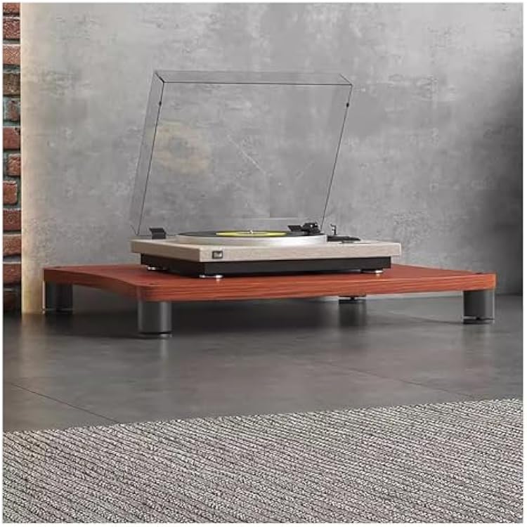 YLLFFLL Stereo Stands for Small SpacesLiving RoomBedroomHome, 1234-tier Wooden & Metal Av Component Media Stand Stereo Cabinet, Heavy Duty Audio Equipment RackBrown,1tier