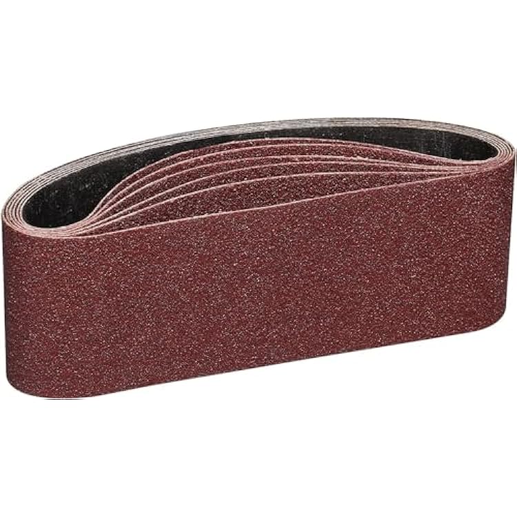 10 PCS 4 x 24 inch Aluminum Oxide Sanding Belt Kit-Include 80 Grits-Premium Sandpaper Sander Belt for Portable Belt Sander