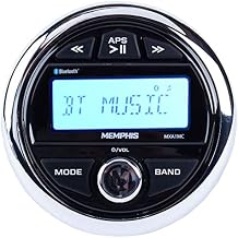 Memphis Audio MXA1MC Gauge Style Bluetooth Marine Media Center