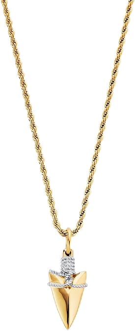 CRAFTD | Arrow Pendant Necklace | 20.5" Rope Chain