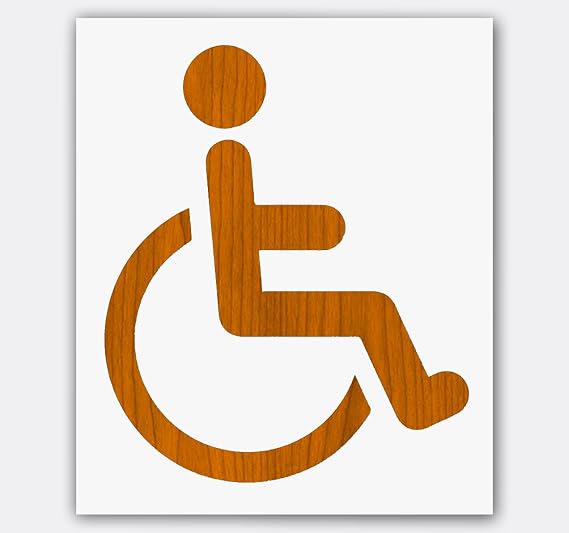 Handicap Symbol Stencil 12" Reusable Mylar Template for Accessible Signage, Painting, Wall Art, Scrapbooking & DIY Crafts