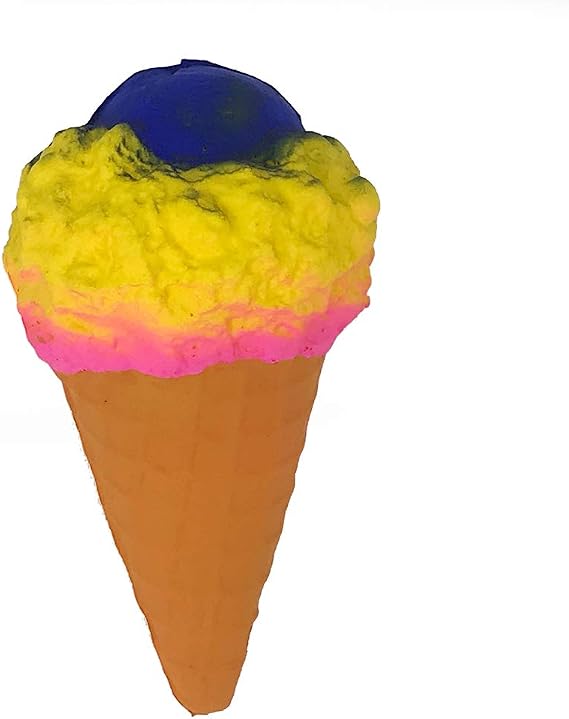 Magik Scented Jumbo Squishies Unicorn Bear Ice Cream Cone Galaxy Toys Cute Slow Rising Squishy Kids Children Adult for Holiday and Stress Relieve (Ice Cream Pink/Yellow/Blue, 7.48 x 4.13 Inch)