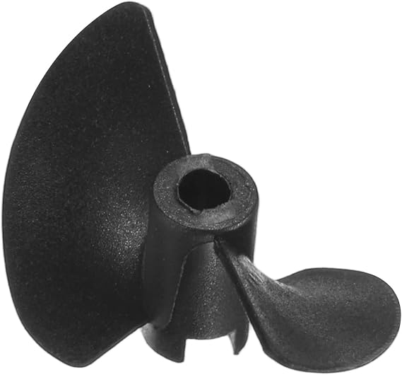 sourcing map RC Boat Propeller, 2 Blades Propellers 3.17mm Hole Dia 32mm OD 40mm Pitch CW Clockwise Rotating Drill Propeller for RC Boat, DIY Ship Model, Black