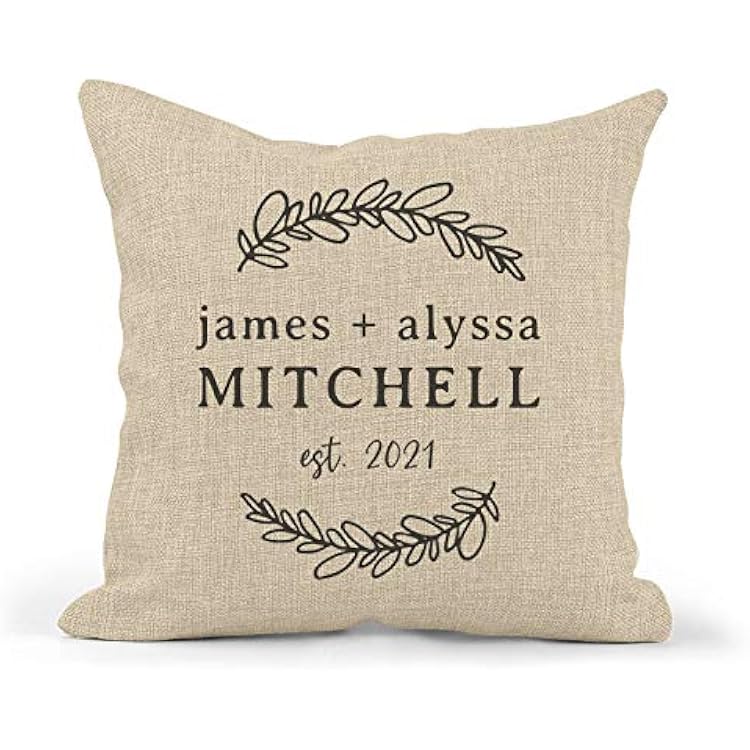 Personalized Couple Pillow | Valentines Day Gift | Wedding Shower | Personalized Bedroom Decor | Bridal Shower Gift | Personalized Engagement Present | Custom Relationship Keepsake