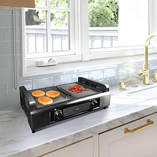 Danby DBSG29412XD11 Smokeless Indoor Grill in Black Advanced Air Circulation Technology Independent onoff and temperatures.