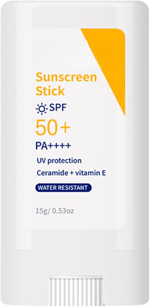 Sunscreen Stick, SPF 50 Sunscreen Stick, Suncream Factor 50 Lightweight, Daily Use Waterproof Sun Block, Invisible Sun stick for Face & Body, Broad Spectrum UV Protection For All Skin Types