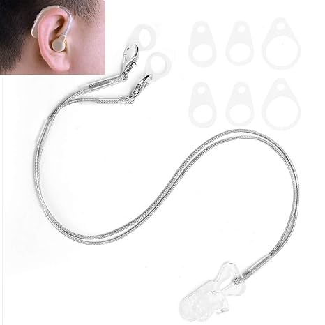 Hearing Aids Clip, Portable AntiLost Hearing Aid Lanyard BTE Hearing Aids Holder Rope for Adults Seniors & Kids