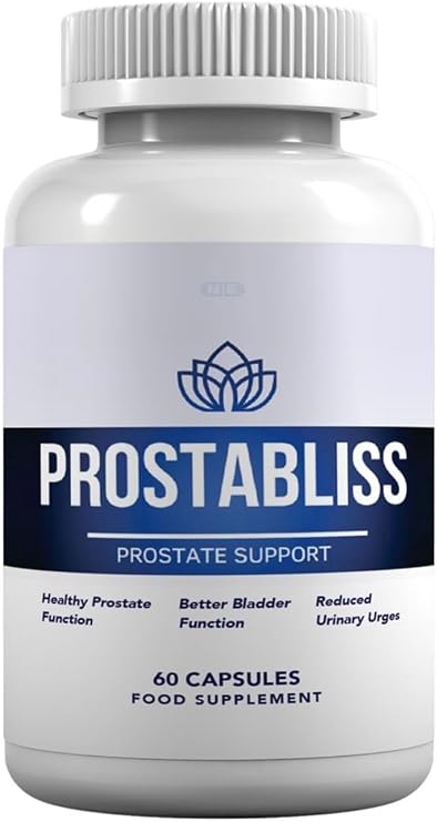 Prostabliss Prostate Support Capsules, Urine Flow Formula, Reduces Bladder Discomfort, 60 Capsules, Vegan, Vegetarian, Gluten Free