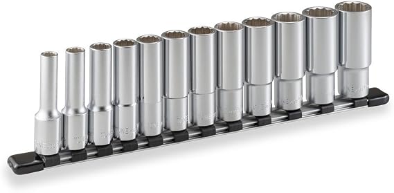 TONE Deep Socket Set with Socket Holder 12-Point (Inch Size) HDBL412 1/2" Inch Drive 12-Piece
