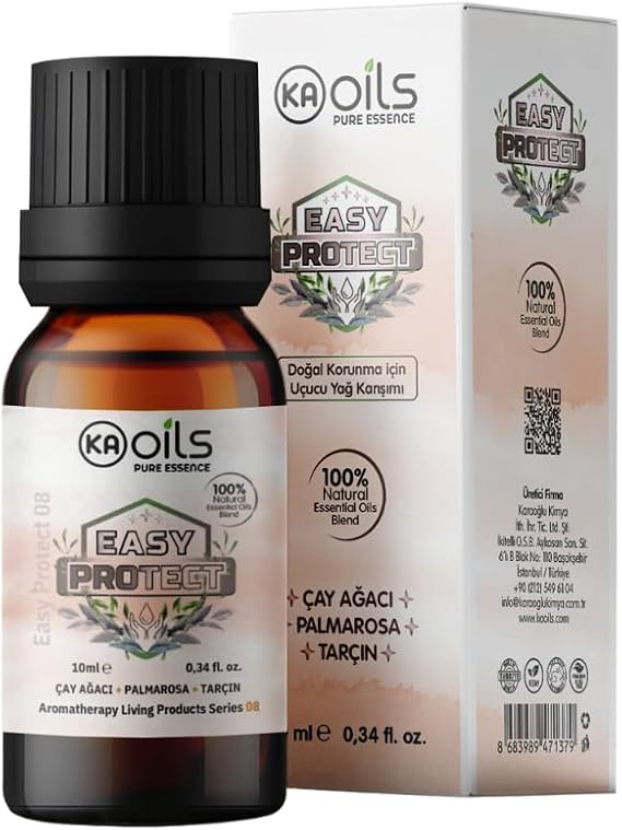 KAOils Easy Protect Uçucu Yağ Karışımı 10 ml | Tarçın, Karanfil ve Okaliptüs Notalı | Sıcak ve Dengeli Aromaterapi | Difüzör & Buhurdanlık