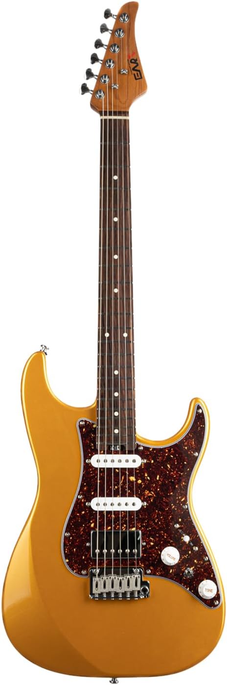 EART 6 String Electric Guitars DMX-9TC Red Tortoise Pickguard Solid Body Roasted Mahogany Body and Alnico v Pickups Versatile Tones Stunning Finishes