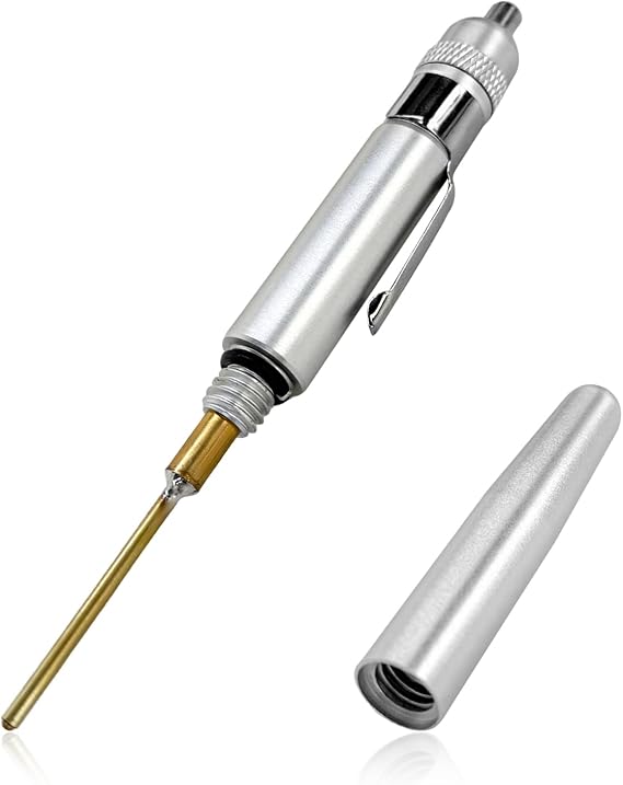 Precision Oiler, Aluminum Precision Oil Pen with Solid Needle & Pocket Clip, Lightweight Lube System Oiler Portable Oil Applicator for Machine Maintenance, Car Accessories