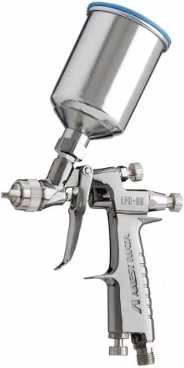Anest Iwata LPH-80-084G + PCG-2D-1 Low Pressure Spray Gun with Center Cup, Gravity Type 0.03 inch 0.8 mm