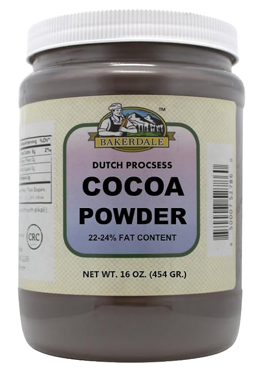 Bakerdale Dutch Process Cocoa Powder, 16 oz, 22-24% Fat Content