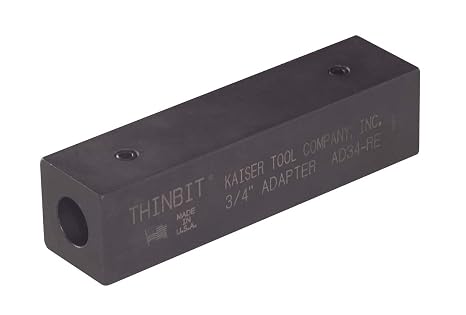 AD34 Square Adapter. Adapts 1/4" and 3/8" Round Tooling to 3/4" Square Machine workholding