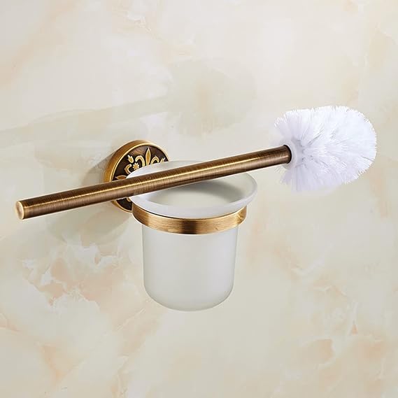 Towel Rack European-Style Bath Towel Rack Space Aluminum Antique Towel Bar Rail, Wall-Mounted Bathroom Hardware Set Bathroom Hardware/Folding Bath Towel Rack (Toilet Brus