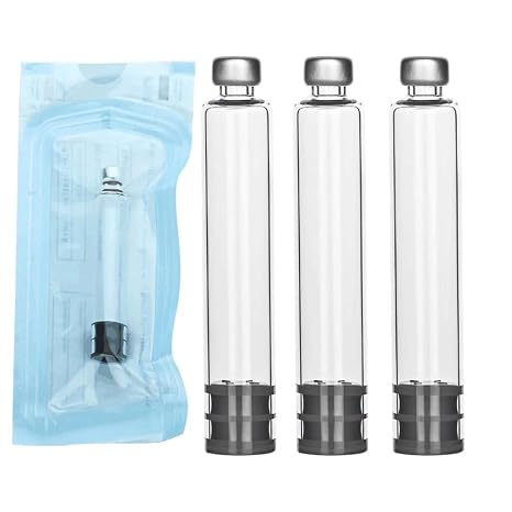3Pcs Pen Cartridge Style Vials fit for V1 V2 Pens, 3ml Cartridges for Peptide Pens, Sterilized Empty and Individually Packaged