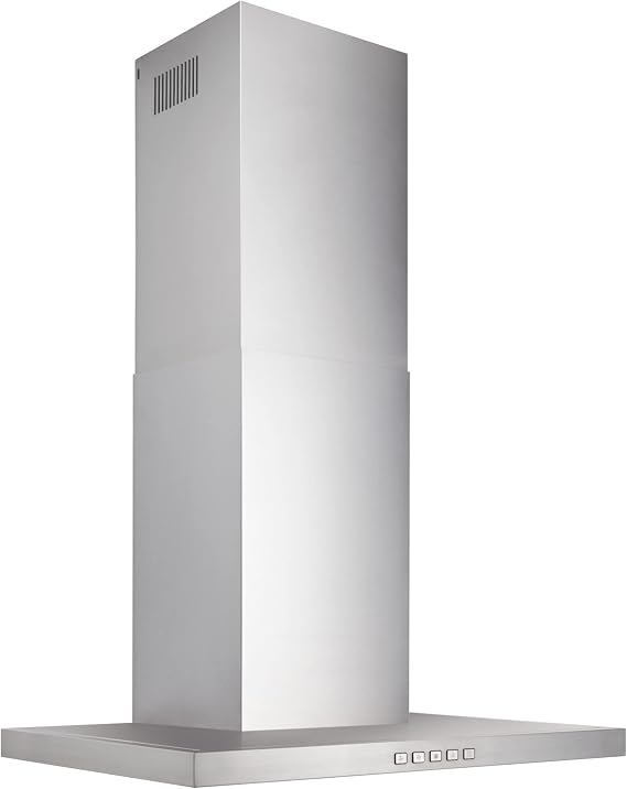 Broan-NuTone BWT1304SS T-Style Range LED Lighting Convertible Wall-Mount Kitchen Chimney Vent Hood, 30-Inch, Stainless Steel