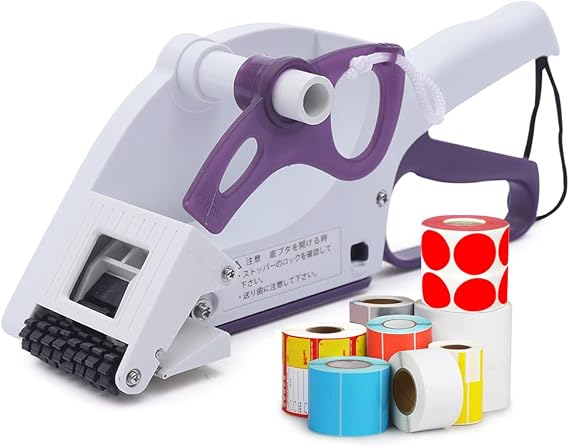 Manual Label Applicator Round Square Flat Bottle Labeling Machine for 22-35 mm Width Label, Barcode Applicator Hand Held Label Applicator Machine Sticker Labeler for Round Square Flat Bottle