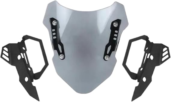Windshield Deflector Expansion Kit Compatible with MT-15 2019 2020 2021 2022 2023 2024(Grey)